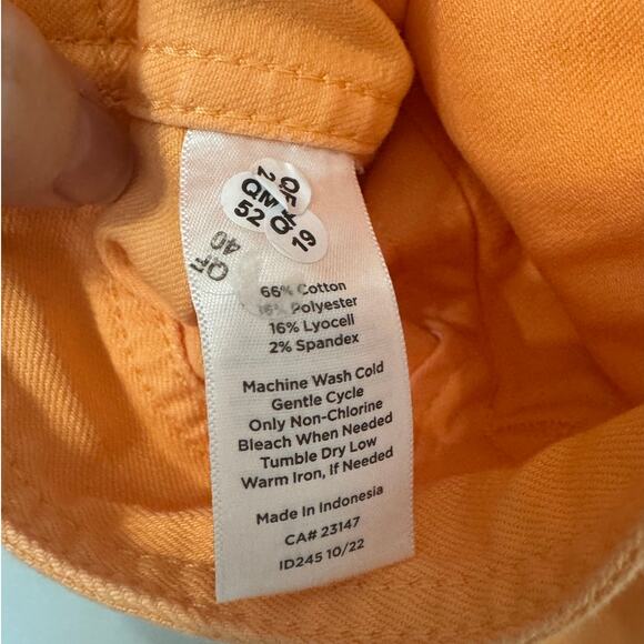 Talbots Petite Light‎ Orange Denim Jacket Size LP - Picture 3 of 5